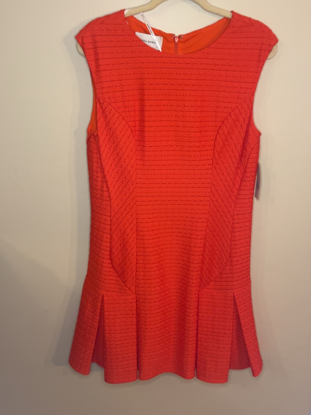 Orange Sleeveless Fit & Flare Dress - Donna Morgan